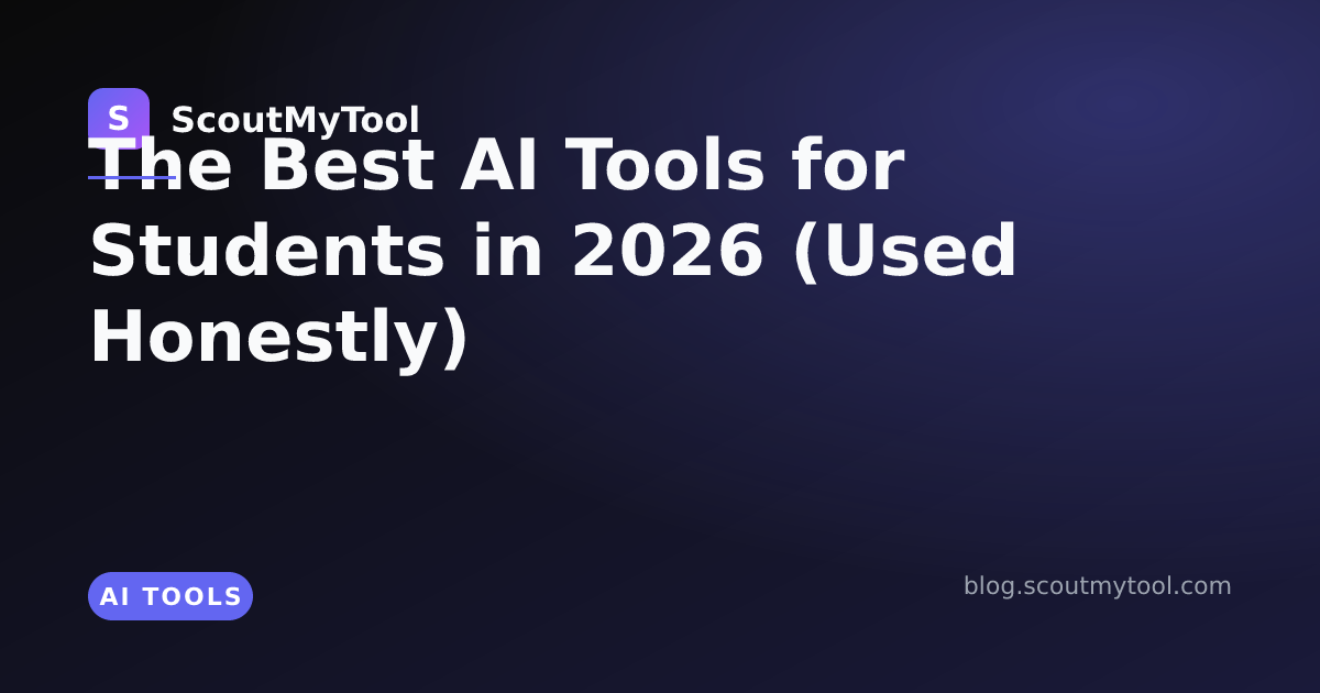 The Best AI Tools for Students in 2026 (Used Honestly) — ScoutMyTool