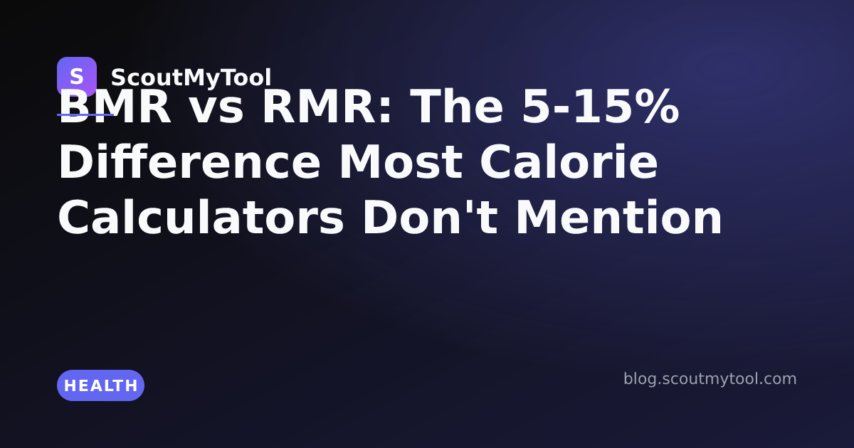 BMR vs RMR: The 5-15% Difference Most Calorie Calculators Don't Mention ...