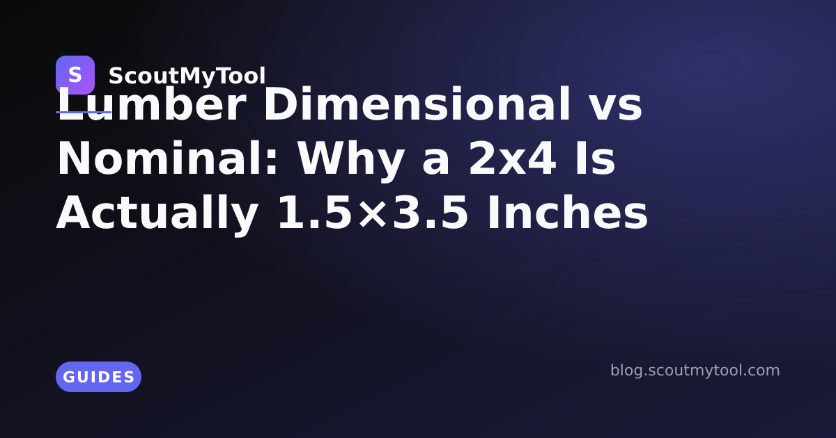 Lumber Dimensional vs Nominal: Why a 2x4 Is Actually 1.5×3.5 Inches ...